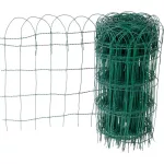 PVC bevonatos kerítésháló, Strend Pro Garden Gardenet, zöld, 65 cm x 25 m, szemméret: 150 x 90 mm, PVC bevonatos acélhuzal, négyszögletű, dekoratív felső kialakítás