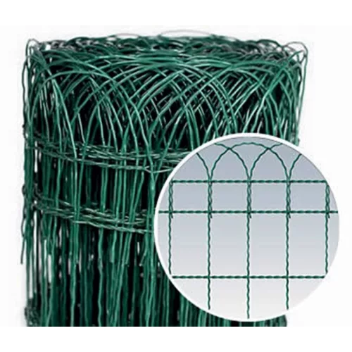 PVC bevonatos kerítésháló, Strend Pro Garden Gardenet, zöld, 40 cm x 25 m, szemméret: 150 x 90 mm, PVC bevonatos acélhuzal, négyszögletű, dekoratív felső kialakítás
