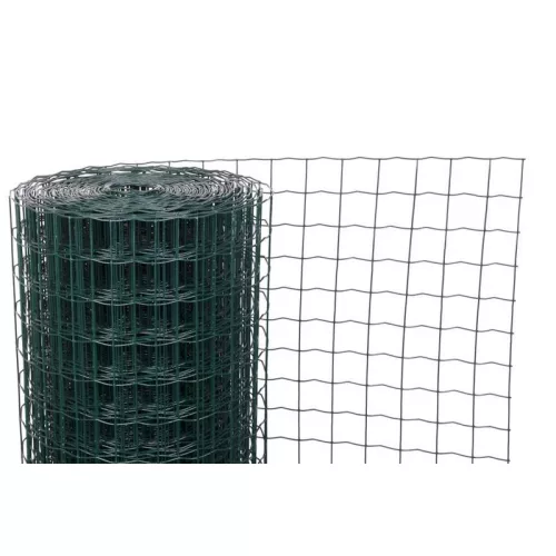 Ponthegesztett háló, Strend Pro Garden Europlast 3, sötétzöld, 100 cm x 25 m, rácsméret: 50 x 50 mm, drótvastagság: 2,2 mm, PVC bevonatos, négyzetrács