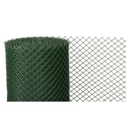   Műanyag kerítésháló, Strend Pro Garden Economy 6, zöld, 100 cm x 25 m, szemméret: 20 x 20 mm, 300 g/m2, 45°-ban döntött négyzetrács, 100 % műanyag