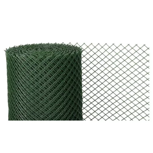 Műanyag kerítésháló, Strend Pro Garden Economy 6, zöld, 100 cm x 25 m, szemméret: 20 x 20 mm, 300 g/m2, 45°-ban döntött négyzetrács, 100 % műanyag