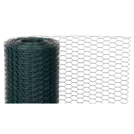   Csibeháló, csirkeháló, Strend Pro Garden Hex PVC, sötétzöld, 100 cm x 10 m, szemméret: 25 mm, drótvastagság: 1,0 mm, PVC bevonatos, hatszögletű