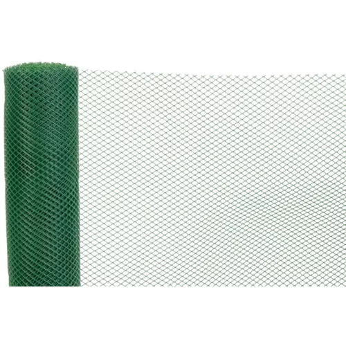 Műanyag kerítésháló, Strend Pro Garden Economy 3, zöld, 100 cm x 10 m, szemméret: 10 x 10 mm, 300 g/m2, 45°-ban döntött négyzetrács, 100 % műanyag