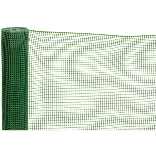 Műanyag kerítésháló, Strend Pro Garden Economy 4, zöld, 100 cm x 10 m, szemméret: 10 x 10 mm, 300 g/m2, négyzetrács, 100 % műanyag