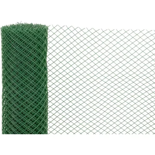 Műanyag kerítésháló, Strend Pro Garden Economy 6, zöld, 100 cm x 10 m, szemméret: 20 x 20 mm, 300 g/m2, 45°-ban döntött négyzetrács, 100 % műanyag