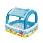 BESTWAY, 52192 medence, Coral reef, felfújható gyermekmedence tetővel, 1,47 x 1,47 x 1,22 m