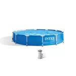 Medence Intex® Metal Frame 28212, papírszűrős szűrés, 366x76 cm