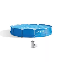   Medence Intex® Metal Frame 28212, papírszűrős szűrés, 366x76 cm