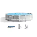 Medence Intex® Prism Frame Premium 26724, papírszűrős szűrés, létra, takaróponyva, alátét ponyva, 45
