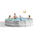 Medence Intex® Prism Frame Premium 26724, papírszűrős szűrés, létra, takaróponyva, alátét ponyva, 45