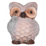 Figura MagicHome Karácsonyi, Bagoly, terrakotta, 9x8x9,5 cm