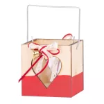MagicHome Woodeco karácsonyi dekoráció, lámpás pohárral, 8 x 8 cm