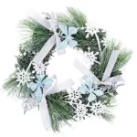 Koszorú MagicHome, karácsonyi, természetes, masnikkal és pillangókkal, 35 cm