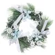 Koszorú MagicHome, karácsonyi, természetes, masnikkal és pillangókkal, 35 cm