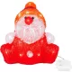 MagicHome karácsonyi dekoráció, Mikulás, 30 LED, időzítő, IP44, 24 x 21 x 24 cm