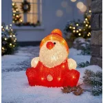 MagicHome karácsonyi dekoráció, Mikulás, 30 LED, időzítő, IP44, 24 x 21 x 24 cm