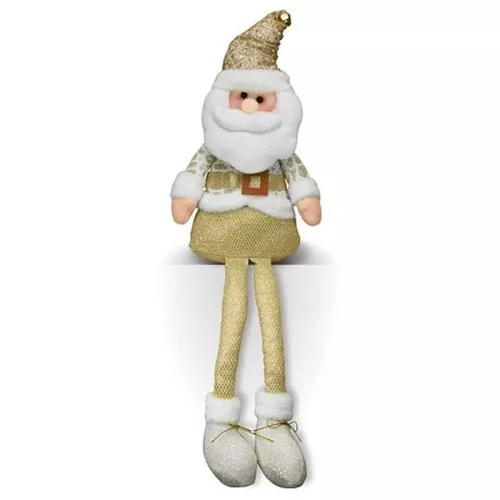 MagicHome karácsonyi dekoráció, Mikulás szobor, poliészter–fém–műanyag, 60 cm