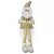 MagicHome karácsonyi dekoráció, Mikulás szobor, poliészter–fém–műanyag, 60 cm
