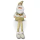 MagicHome karácsonyi dekoráció, Mikulás szobor, poliészter–fém–műanyag, 60 cm