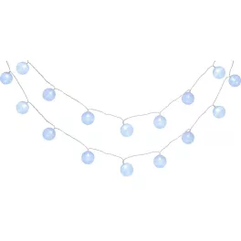   LED fényfüzér, MagicHome Vianoce Cottonball, 3 m, 16 db LED, hidegfehér, IP20, 230 V adapterrel