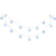 LED fényfüzér, MagicHome Vianoce Cottonball, 3 m, 16 db LED, hidegfehér, IP20, 230 V adapterrel