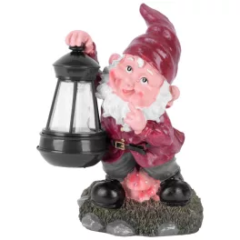   Dísz Strend Pro Gecco, Törpe, 17x16x27 cm, kerámia, napelemes, 1 LED, AA