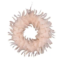   MagicHome karácsonyi koszorú, pelyhes, rózsaszín, felfüggeszthető, 35 cm