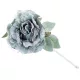 Virág MagicHome, bazsarózsa levéllel, zöld, szár, virágméret: 12 cm, virághossz: 23 cm, 6 db-os csom