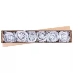 Virág MagicHome, rózsa, kék, szár, virágméret: 10 cm, virághossz: 18 cm, 6 db-os csomag