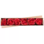 Virág MagicHome, rózsa, piros, szár, virágméret: 10 cm, virághossz: 18 cm, 6 db-os csomag