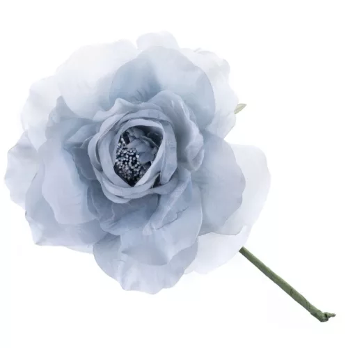 Virág MagicHome, bazsarózsa, kék, szár, virágméret: 16 cm, virághossz: 24 cm, 6 db-os csomag