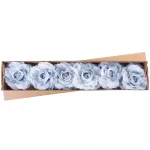 Virág MagicHome, bazsarózsa, kék, szár, virágméret: 16 cm, virághossz: 24 cm, 6 db-os csomag
