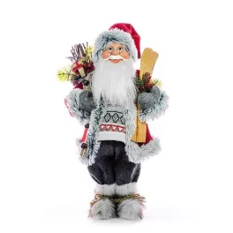   MagicHome karácsonyi dekoráció, Mikulás sítalppal és fával, 60 cm
