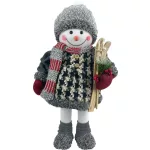 MagicHome karácsonyi dekoráció, hóemberlány sítalppal, 50 cm