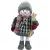 MagicHome karácsonyi dekoráció, hóemberlány sítalppal, 50 cm
