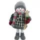MagicHome karácsonyi dekoráció, hóemberlány sítalppal, 50 cm
