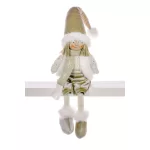 MagicHome karácsonyi dekoráció, aranyba öltözött kisfiú, 33 cm