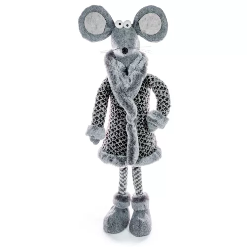 MagicHome karácsonyi dekoráció, álló egér, 50 cm