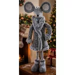 MagicHome karácsonyi dekoráció, álló egér, 50 cm