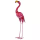 Kerti dekoráció, MagicHome Mecco 8299, flamingó, rózsaszín, 24 × 14 × 65 cm, fém