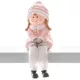 Figura MagicHome Karácsonyi, Kislány, polirezin, 8,5x8x13,5 cm