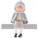 Figura MagicHome, karácsonyi, fiú, polirezin, 11x8x13 cm