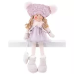 MagicHome karácsonyi dekoráció, gyerek, rózsaszín, 22 cm