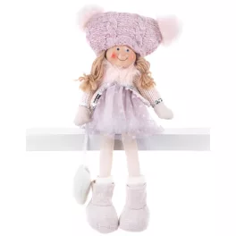   MagicHome karácsonyi dekoráció, gyerek, rózsaszín, 22 cm