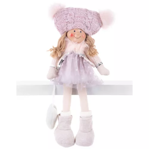 MagicHome karácsonyi dekoráció, gyerek, rózsaszín, 22 cm