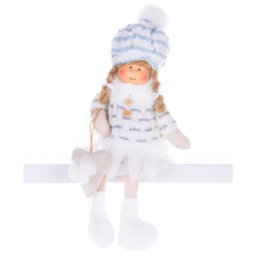 Dekoráció MagicHome Karácsony, gyerekek, fehér, 22 cm