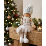 Dekoráció MagicHome Karácsony, gyerekek, fehér, 22 cm