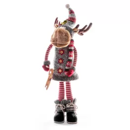 MagicHome karácsonyi dekoráció, álló rénszarvas, 81 cm