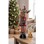 MagicHome karácsonyi dekoráció, álló rénszarvas, 81 cm