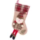 MagicHome karácsonyi dekoráció, Mikulás zokni, 50 cm